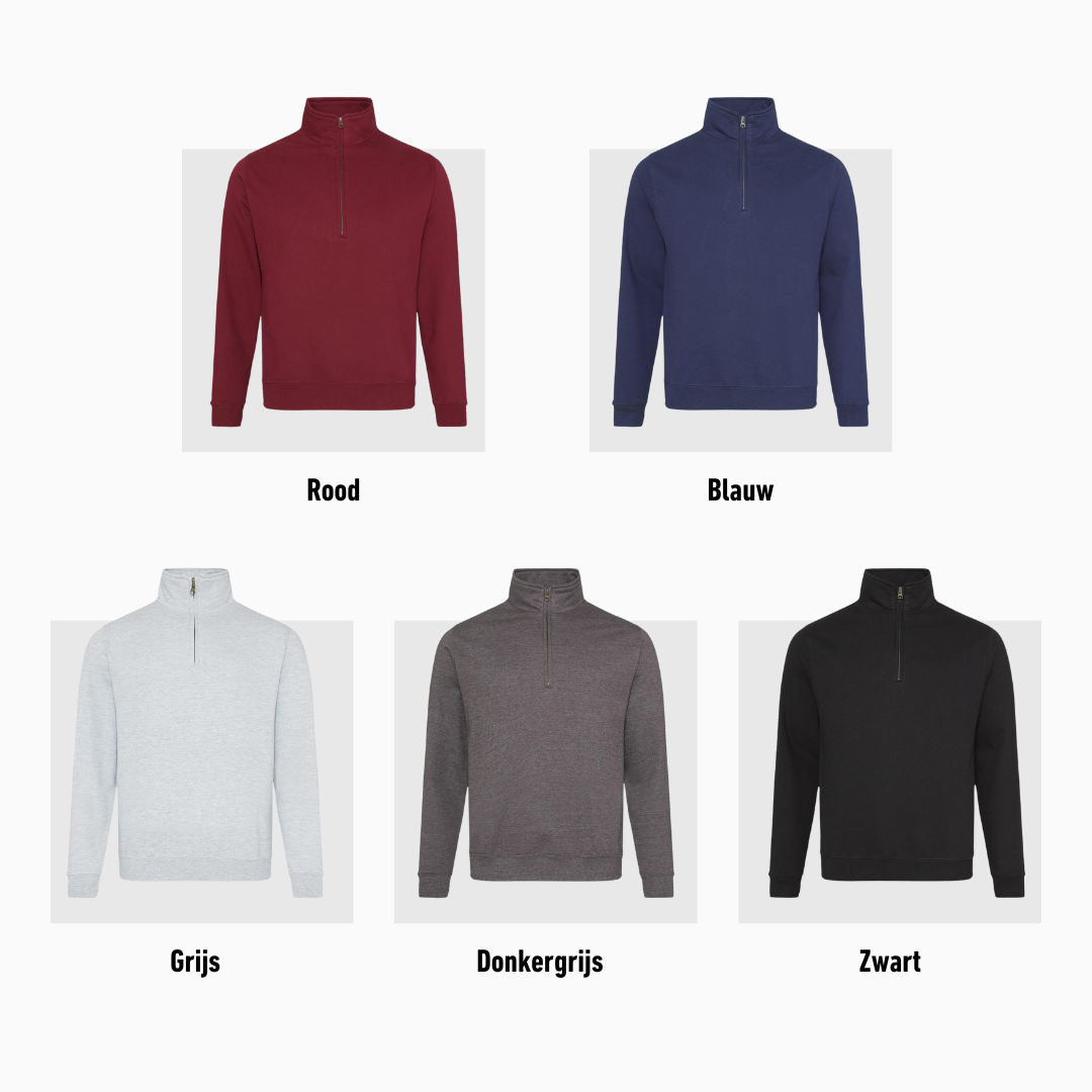 Quarter zip trui met rits