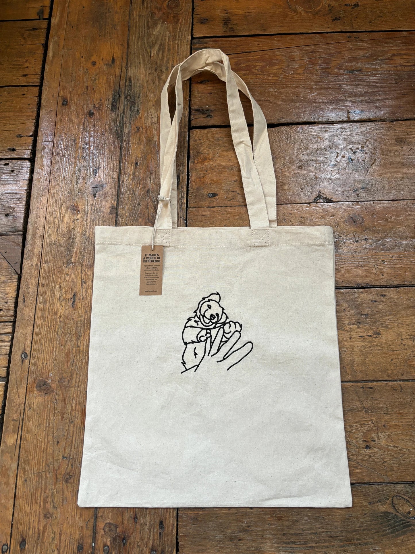 totebag geborduurd met een foto